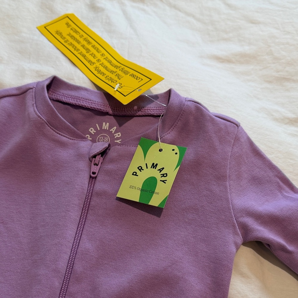 Primary Kids Zip-Up One-Piece Pajama Sleeper - Picture 4 of 4